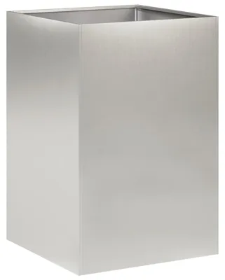 Image de vidaXL Pot de jardin en acier inoxydable, argenté, 50 x 50 x 75 cm