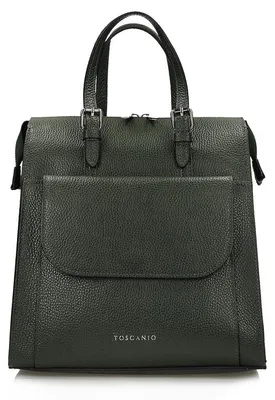 Produktbild von Toscanio Damen Echtleder Rucksack Groß Elegant Grün C251