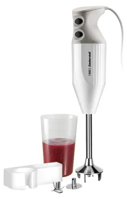 Stabmixer 140 W, 2 Stufen, 0,5 l Behälter, Zubehör, Weiß