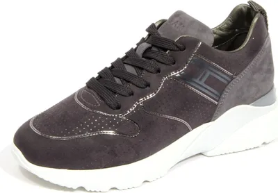 Produktbild von H3804 sneaker donna HOGAN ACTIVE ONE woman pois suede shoes grey