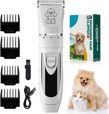 Produktbild von INF Elektrischer Tierhaarschneider Set: Keramikklinge, für Hunde & Katzen