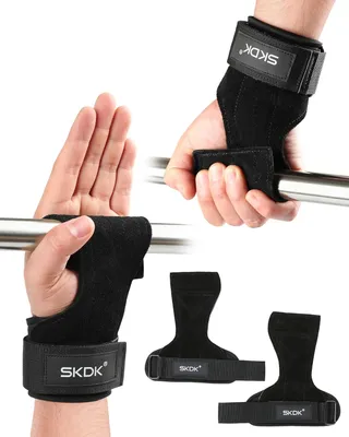 Obrázok produktu pre Lifting straps, koža, pre fitness, 1 pár, čierna