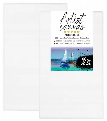 Produktbild von MPINK Leinwand Maluntergrund 50x80 cm Baumwolle Weiß
