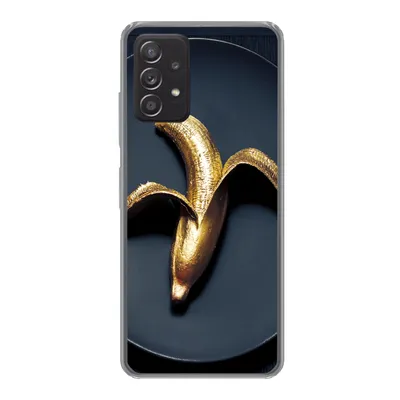 Produktbild von MuchoWow® Handyhülle Schutzhülle Hülle für Samsung Galaxy A53 5G Goldene Banane auf dunklem Hintergrund Silikon Softcase Handy Hülle - Schutzabdeckung