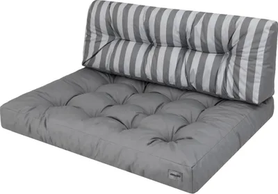 Produktbild von Palettenkissen Set – 120×82 + 120×40 cm – 12 cm dick, wetterfest, beidseitig nutzbar, handgefertigt Gartenkissen | Pillowprim