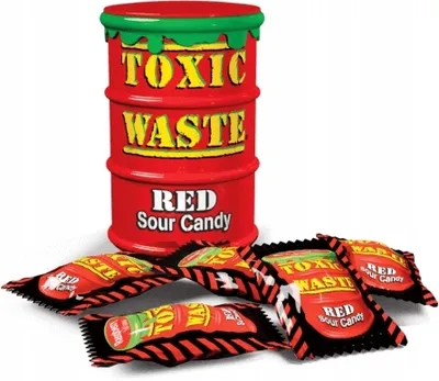 Obrázok produktu pre Toxic Waste Red Sour Candy Drum 42g