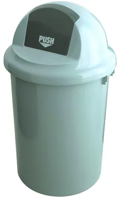 Produktbild von Mülleimer mit Klappdeckel PUSH grau 90L