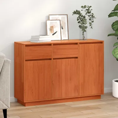 Obrázok produktu pre vidaXL Príborník vosk hnedý 110 x 34 x 75 cm masívne borovicové drevo
