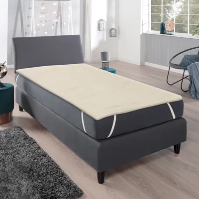 Obrázok produktu pre Matracový chránič s letnou a zimnou stranou "Sherpa Fleece" 90x200 cm, cca 3-5 cm - priedušný matracový chránič