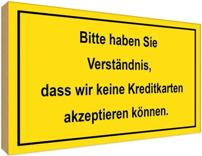 Produktbild von vianmo Holzschild 30x40 cm Bitte haben Sie Verständnis Warnschild Hinweisschild