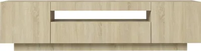 Produktbild von vidaXL TV-Schrank mit LED-Leuchten Sonoma-Eiche 160x35x40 cm -  TV-Möbel