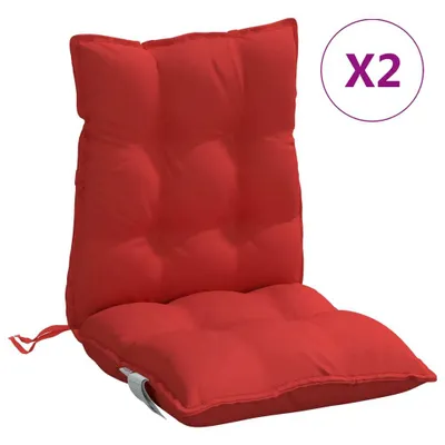 Produktbild von Niedriglehner-Auflagen 2 Stk. Rot Oxford-Gewebe