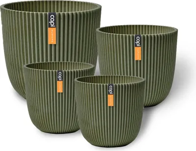 Produktbild von Capi Europe - Geschenkset Topf kugel Groove 'made with' - Kunstrasen grün - Set M