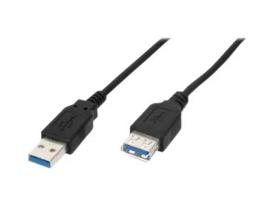 Immagine prodotto di DIGITUS USB 3.0 Verlängerungskabel Typ A -A St/Bu  1.8m,  sw