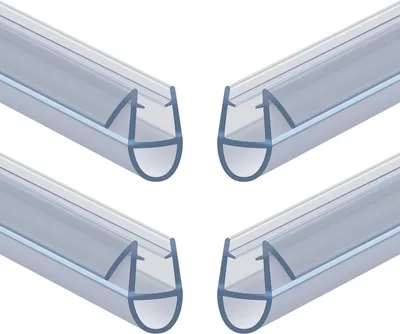 Imagen del producto de Juntas de goma, 4 unidades, 40 cm, para puertas de 6-8 mm, perfil para cabinas de ducha