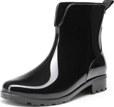 Produktbild von DREAM PAIRS Gummistiefel Damen Kurz Wasserdicht Elegant Elke Damen Kurz Wasserdicht Damenschuhe Elegant und Bequem,Farbe: Schwarz, Größe: 40