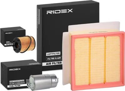 Produktbild von RIDEX Filterset Inspektionspaket Filtersatz für OPEL Corsa D Schrägheck (S07) Corsa D Kastenwagen (S07) für VAUXHALL Corsa Mk III (D) Schrägheck (S07)