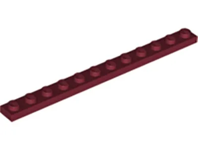 Produktbild von Lego® 1x12 Platten 60479 - 250 Stück Dunkelrot