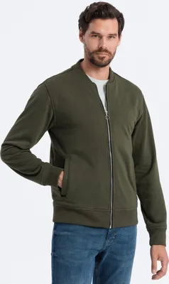 Produktbild von Ombre Clothing Sweatshirt mit Reißverschluss für Männer Ignace khaki S