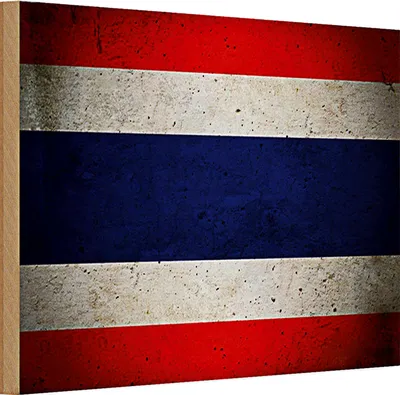 Produktbild von Holzschild Spruch Flagge 30x20cm Thailand Fahne Wanddeko