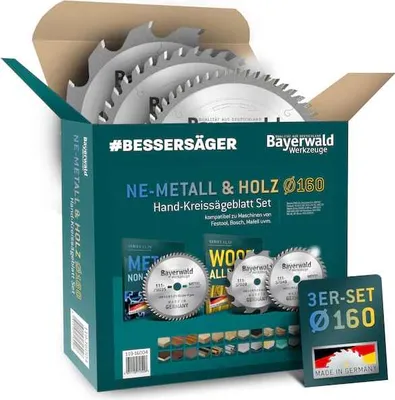 Produktbild von Bayerwald NE-METALL & HOLZ Ø160 Akku-Handkreissägeblatt Set