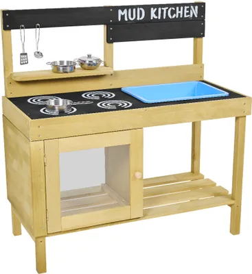 Produktbild von TP Toys Hölzerne Matschküche mit Backofen, Spüle und Zubehör