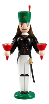 Produktbild von Weihnachtsfigur Bergmann mit Tüllen Höhe 16cm NEU