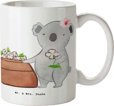 Produktbild von Mr. & Mrs. Panda Motivtasse Bestatterin Herz - Weiß - Geschenk, Teetasse, design tasse, Kaffeetasse, hochwertige, Becher