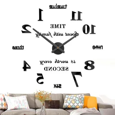Produktbild von Famanu Wanduhr Moderne 3D-Sticker - Schwarz, 14 Zoll