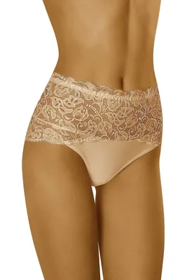 Produktbild von Wolbar wb414 dame slip unterhose hoher bund unterwäsche, beige, l