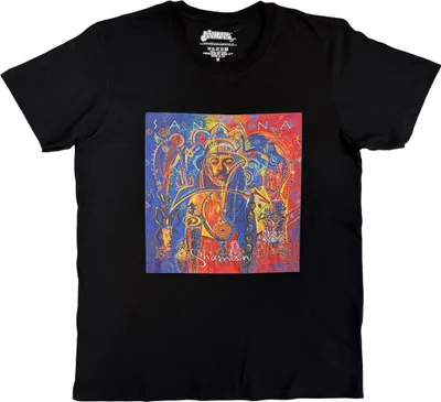 Image de Santana - T-shirt "Shaman" pour homme/femme unie RO15368 (L) (Noir)