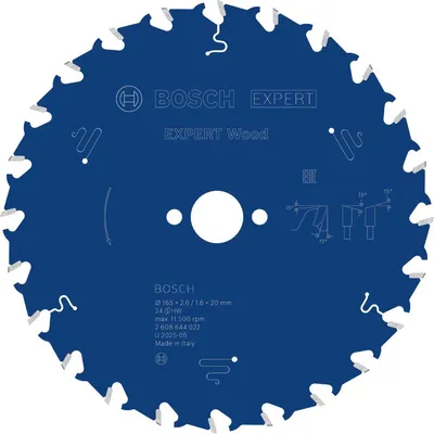 Productafbeelding van EXPERT Houtzaagblad, 165x2,6/1,6x20 mm, Z24
