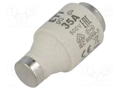 Obrázok produktu pre 1x Poistka: Fúzak I D 002313401, typ D, 35A, 500V DC, keramická, 500VAC, gG