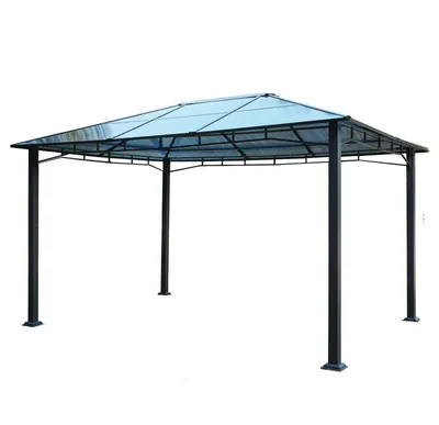 Produktbild von DMS® Pavillon 3x4m Gartenpavillon Partyzelt Polycarbonatdach Alu Zelt Wasserdicht GP-02