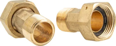 Produktbild von JS Wasserzähler Verschraubungen 1 1/2 Zoll Überwurfmutter x 1 1/4 Zoll AG - 2-er Set