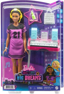 Immagine prodotto di Barbie "Libera il palcoscenico per grandi sogni", bambola Brooklyn e playset dello studio musicale