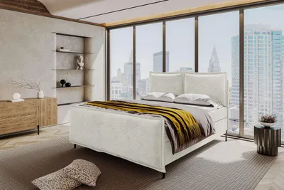 Produktbild von 99rooms Vero Plus Boxspringbett 180x200 cm Cordstoff POSO Greige