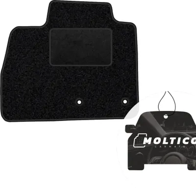 Produktbild von moto-MOLTICO Fahrer Fußmatte Auto Velours Fahrerseite Autoteppiche Schwarz Fahrermatte 1-teilig passend für Renault Scenic IV ab 2016