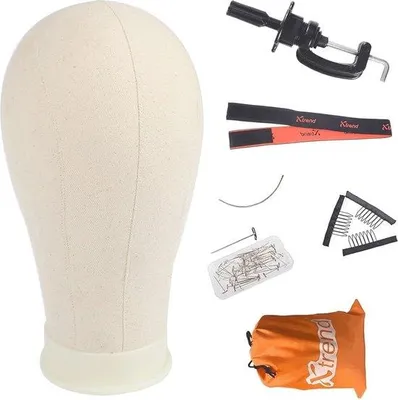 Produktbild von Famanu Pruik Kopf 21"-24" - Professioneller Übungskopf für Perückenstyling und Training