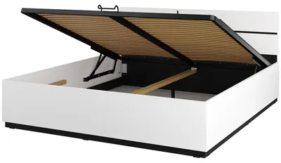 Obrázok produktu pre Posteľ s úložným priestorom 180x200 CROSI 52 biela / čierna
