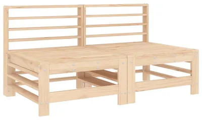 Obrázok produktu pre vidaXL Pohovka pre záhradné centrum 2 ks. Masívne borovicové drevo