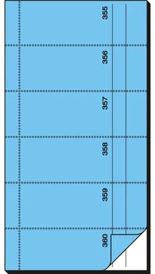 Produktbild von SIGEL BO095 Bonbuch, 360 Abrisse, hellblau, 105x200 mm, selbstdurchschreibend, 2 x 60 Blatt