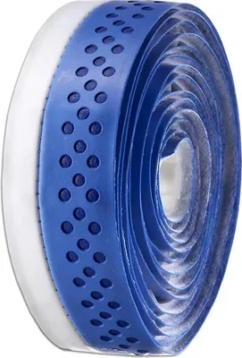 Image de Velo Bicycle Handlebar Tape Road Microfiber Drilled 2-Tone Blue/White