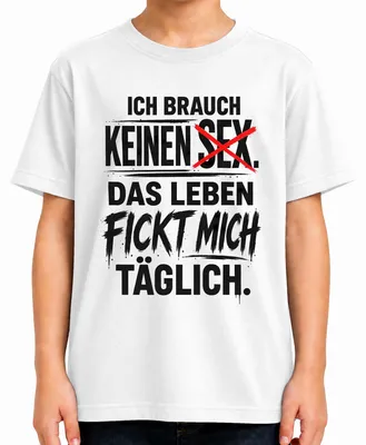 Imagen del producto de Camiseta blanca con el texto: "No necesito o, la vida ya me da bastantes problemas", estilo sarcástico, talla 140