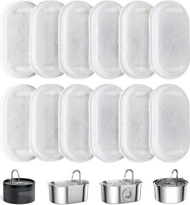 Obrázek produktu pro 12stupňový filtr na vodu pro kočky pro napáječky o objemu 3,2 l/2 l/1,8 l, trojitá filtrace