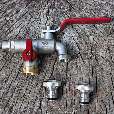 Produktbild von Famanu Gartenwasserhahn - Universell 1/2'' bis 2x3/4'' (2 Stück)