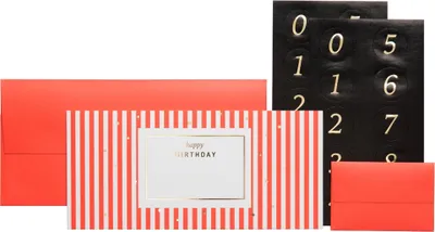 Obrázek produktu pro Dárková obálka na peníze s číslicemi Happy birthday