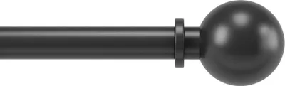 Produktbild von Umbra Vorhangstange Bolas, ausziehbare Gardinenstange, Stahl, Schwarz, 383 cm, 1018401-038