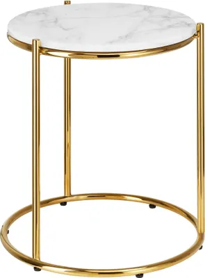 Produktbild von tectake® Beistelltisch Ellsa, Marmoroptik, Stahlgestell