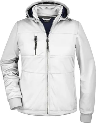 Produktbild von Junge Softshell Jacke mit modischen Details white/white/navy, Gr. L